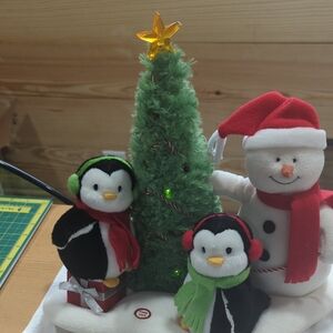 Festive Penguin and Snowman Decoration